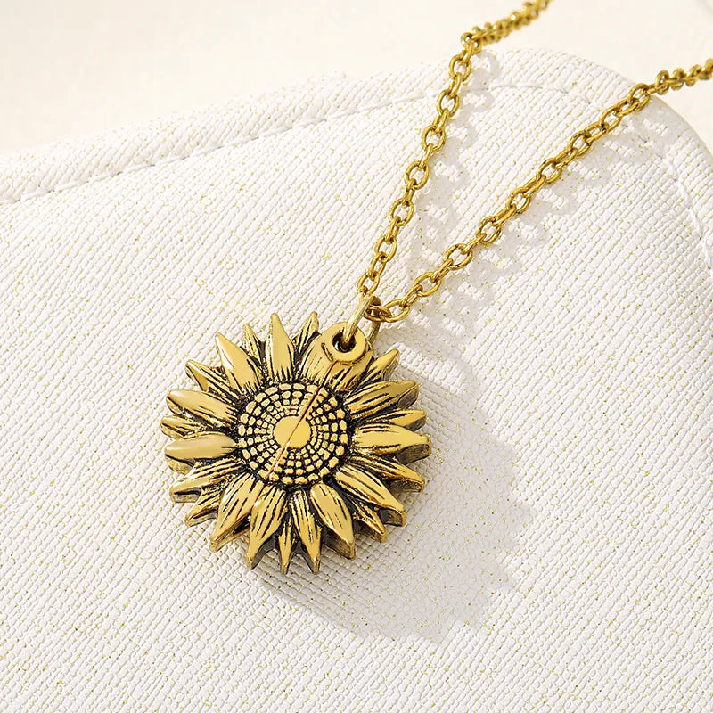 Blossom Sunshine: Sunflower Open Locket Necklace