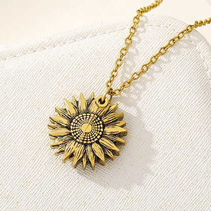 Blossom Sunshine: Sunflower Open Locket Necklace