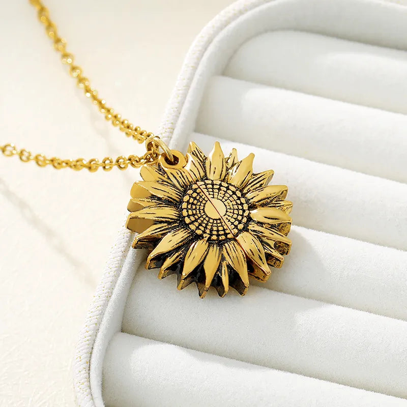 Blossom Sunshine: Sunflower Open Locket Necklace