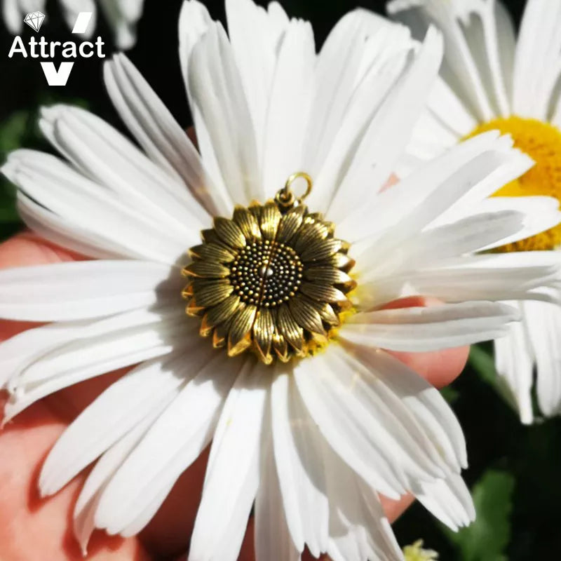 Blossom Sunshine: Sunflower Open Locket Necklace