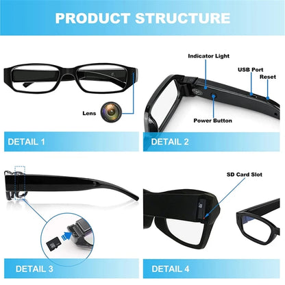 1080P HD Smart Camera Glasses