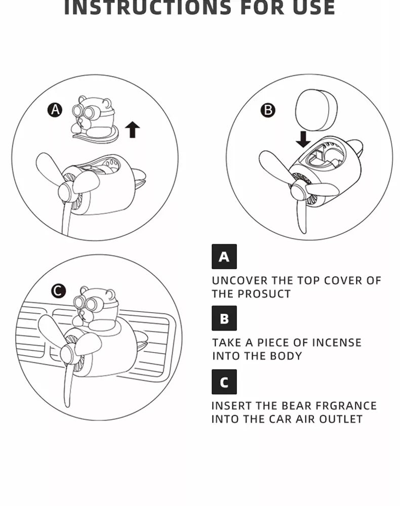 Car Air Freshener Cartoon Pilot