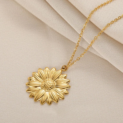 Blossom Sunshine: Sunflower Open Locket Necklace